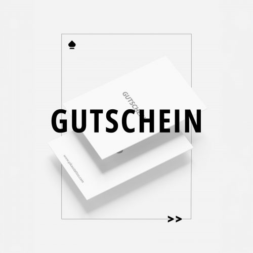 PIKASS Tattoo-Gutschein als Print-Gutschein mit Kartenmotiv und Schriftzug „Gutschein“.